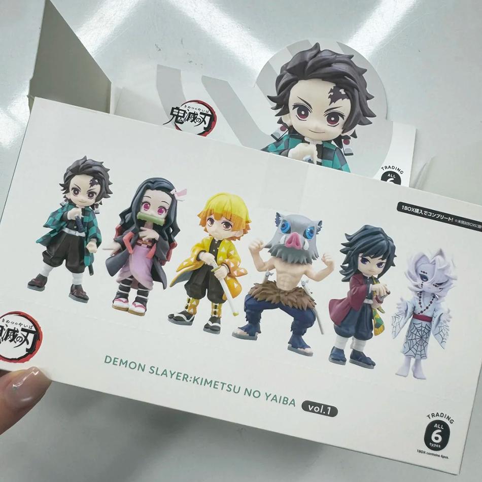 Demon Slayer Tanjiro Kamado Nezuko Anime Cartoon Figure Blind Box Creative Personalized Statue Model Ornament Surprise Gift Box