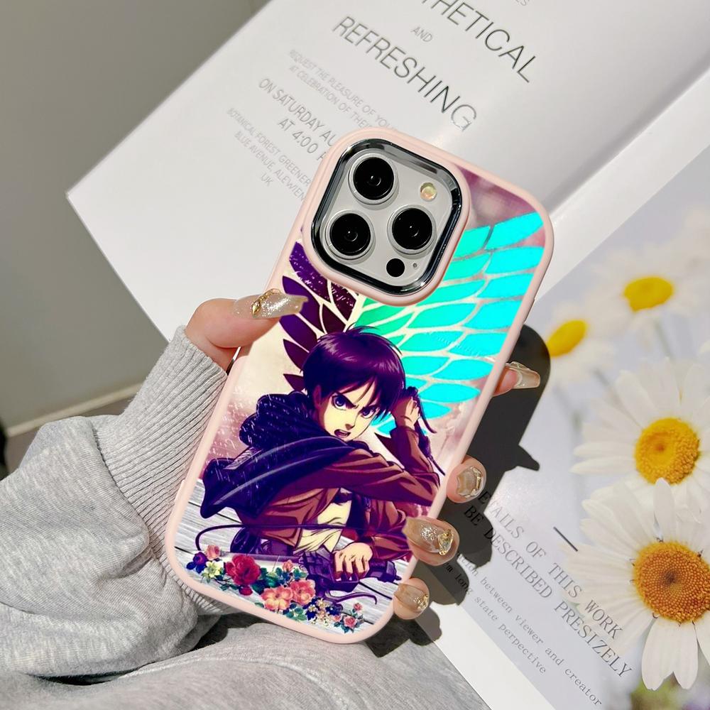 

Чехлы для телефонов Ae83 с японским аниме «Атака титанов» для Samsung A13 A32 A53 A04 A54 S24 Ultra Infinix Hot 40 Huawei с металлической защитной задней крышкой для камеры Infinix Smart 5