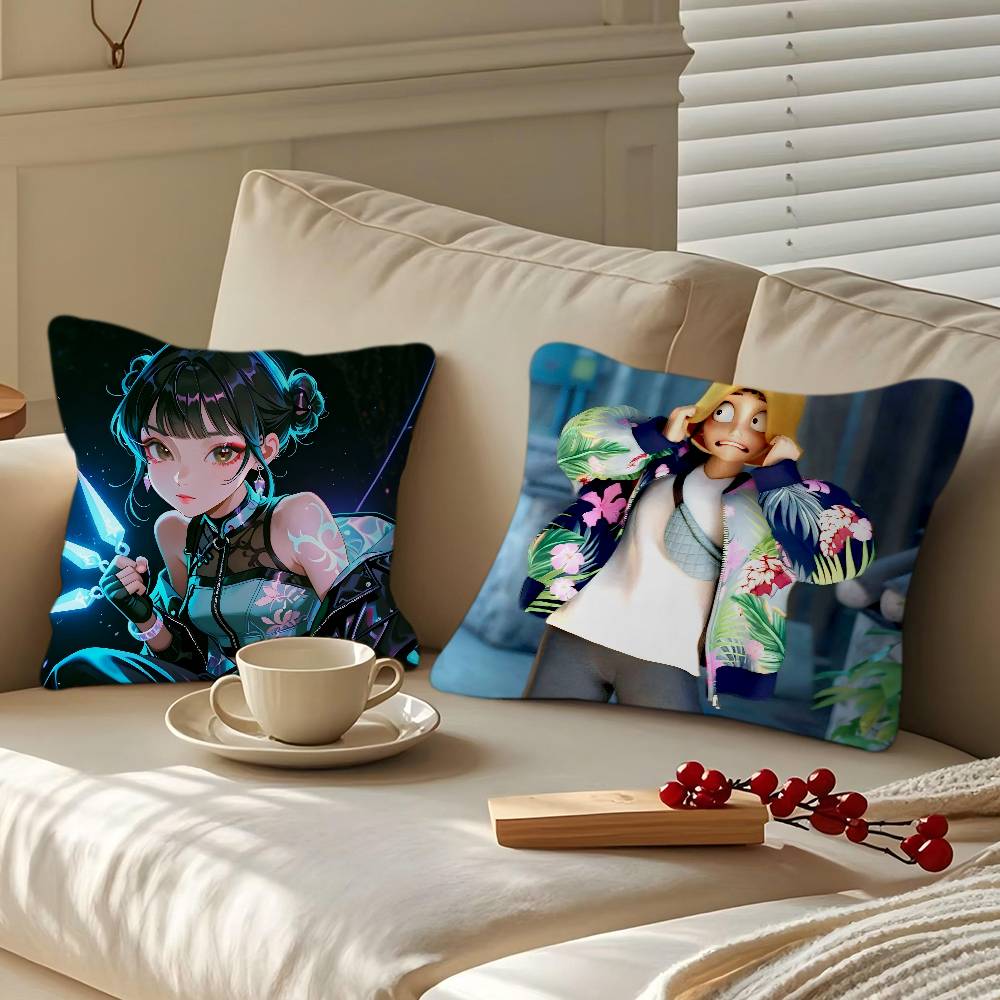 Demon Hunters ZOEY Pillowcase 45x45cm Cute Pillowcase Living Room Sofa Cushion Cover Bedroom Home Decoration Children's Gift
