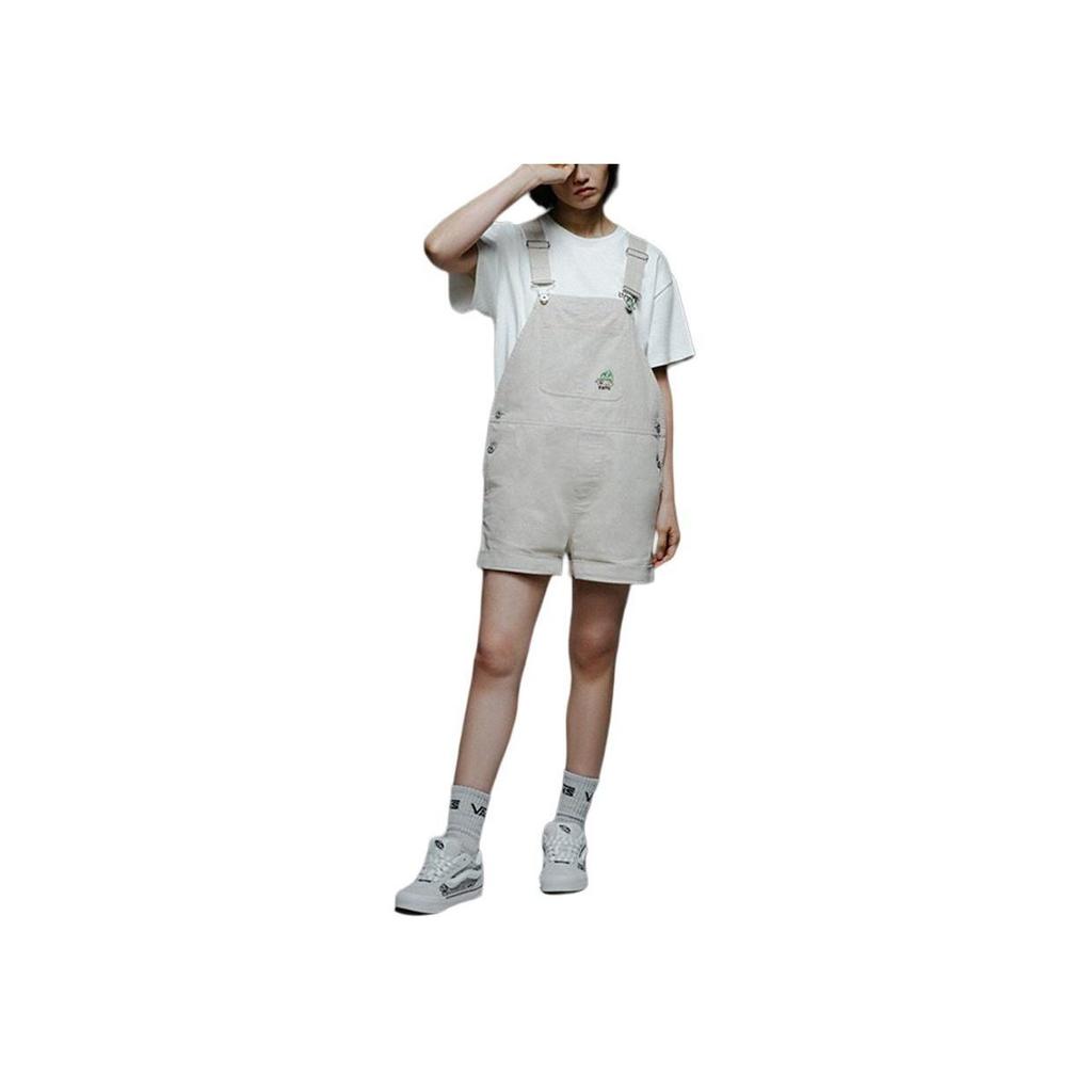 Vans Kids Embroidered Short Overalls Beige VN000K9Z2N1