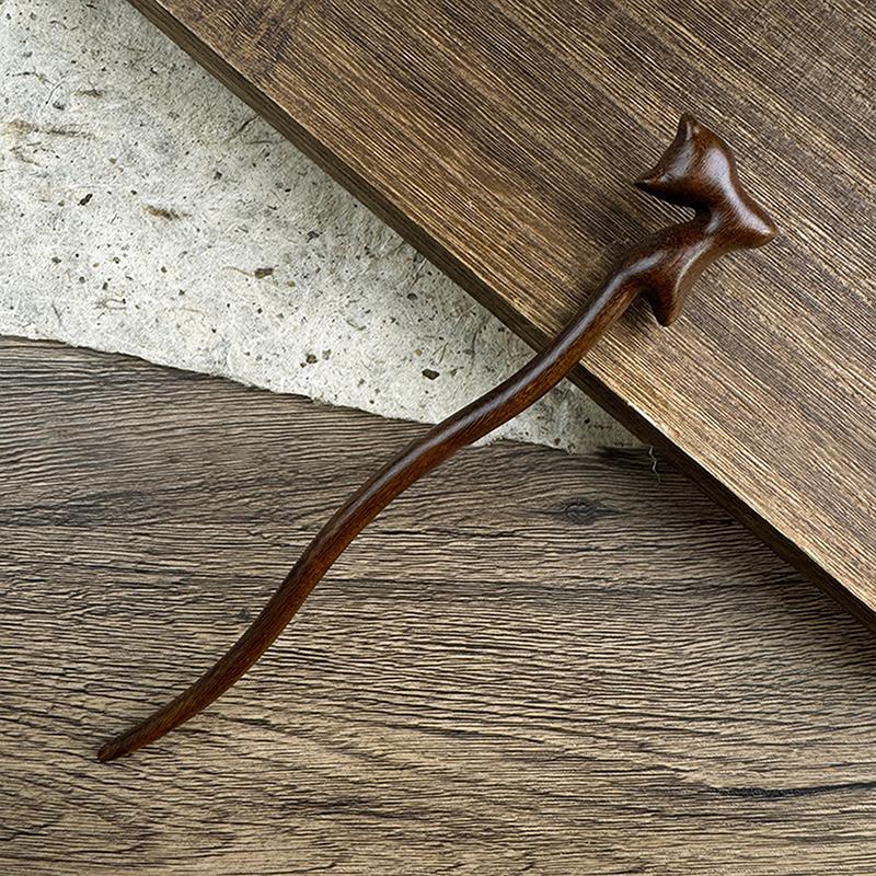 Chińskie sandałowe patyczki do włosów widelce styl retro ręcznie rzeźbione spinki do włosów kwiat zwierzę wzory styl pałeczek kobiety