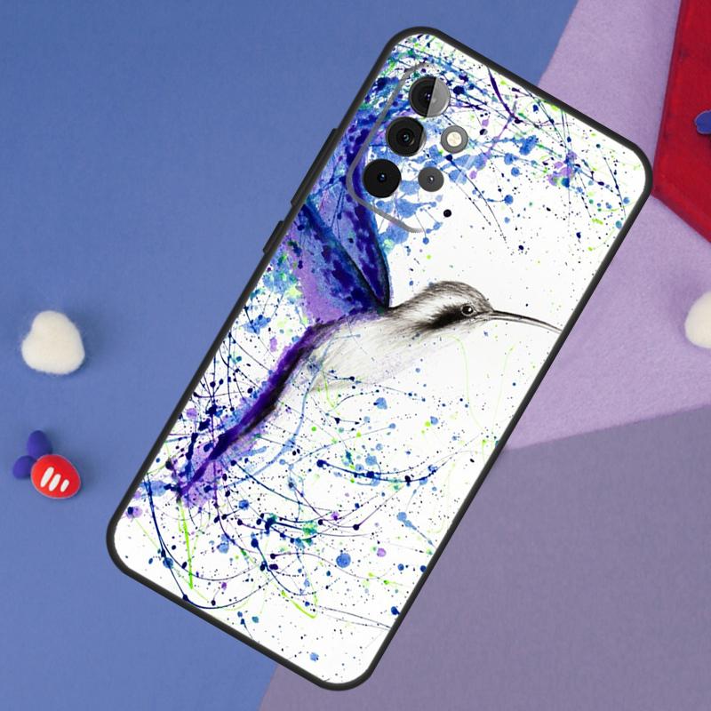 Hummingbird and Flowers Case For Samsung Galaxy A14 A56 A36 A26 A16 A06 A54 A34 A12 A32 A52 A13 A33 A53 A15 A35 A55