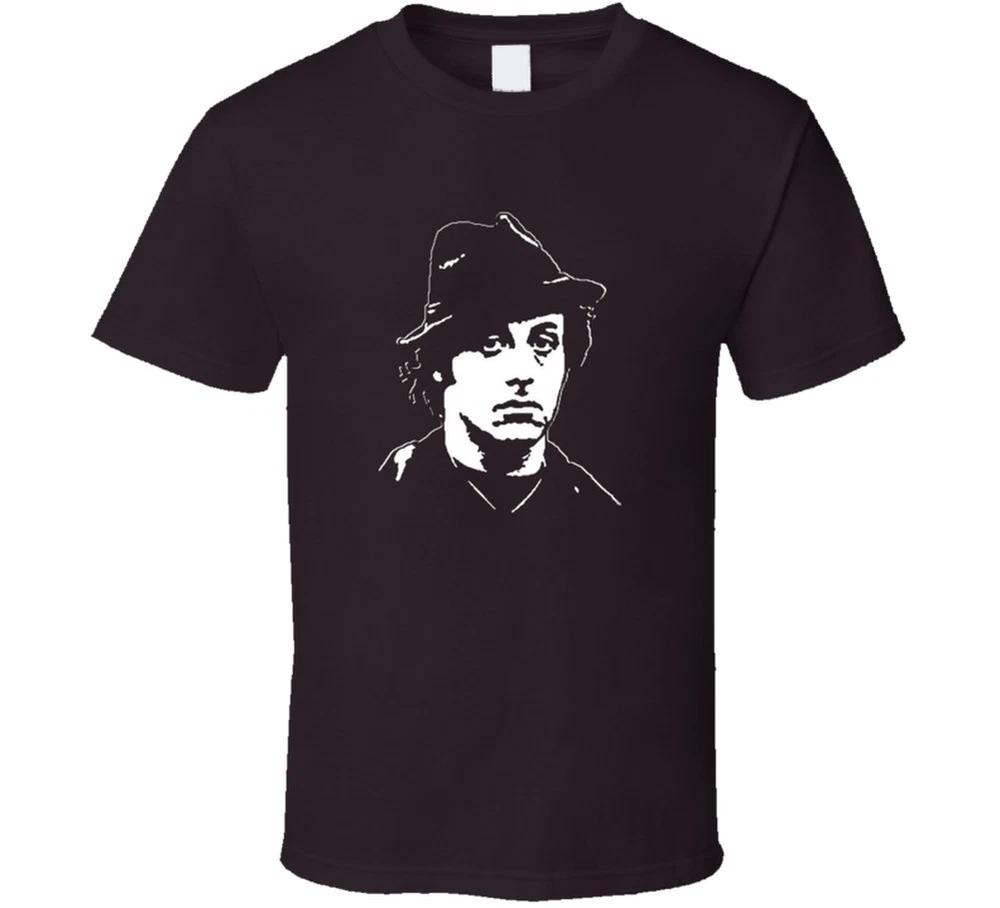 Sylvester Stallone TShirt Rocky With Hat On Shot Cool Stallone Movie Shirts S