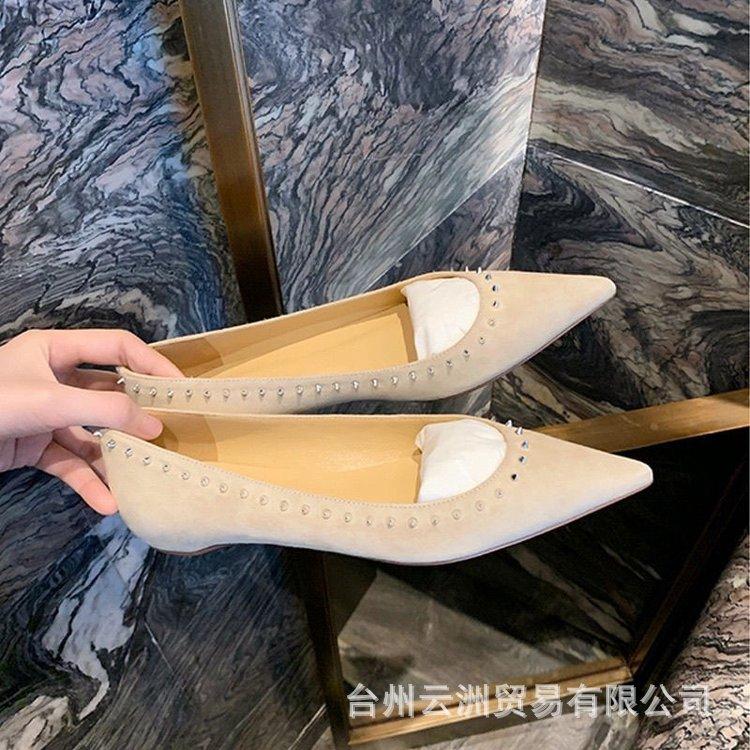 Celebrity-Stil Silberne Kleine Lederschuhe Damen Willow Spitzschuhe Frühling Und Sommer Tragen Mary Janes Einzelne Schuhe