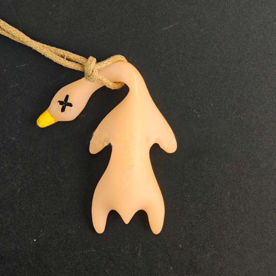 Yousheng Roast Duck Hanging Ornament Car Rearview Mirror Duck Hanging Decoration Resin Animal Figurine Pendant Car Interior Accessories