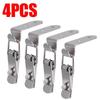 8/2PCS 90 Degree Duck-mouth Buckle Hook Lock Silver Metal Spring Hasp Latch Catch Clamps Wooden Box Loaded Draw Clasp Hardware 4