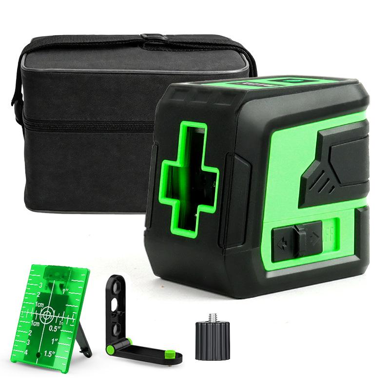 High-Precision Green Light Mini Laser Leveler with Automatic Cross 2-Line Projection