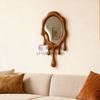 American-style Vintage Art Mirror Wall-mounted, Creative Living Room Mirror, Irregular-shaped Dressing Mirror, Bedroom