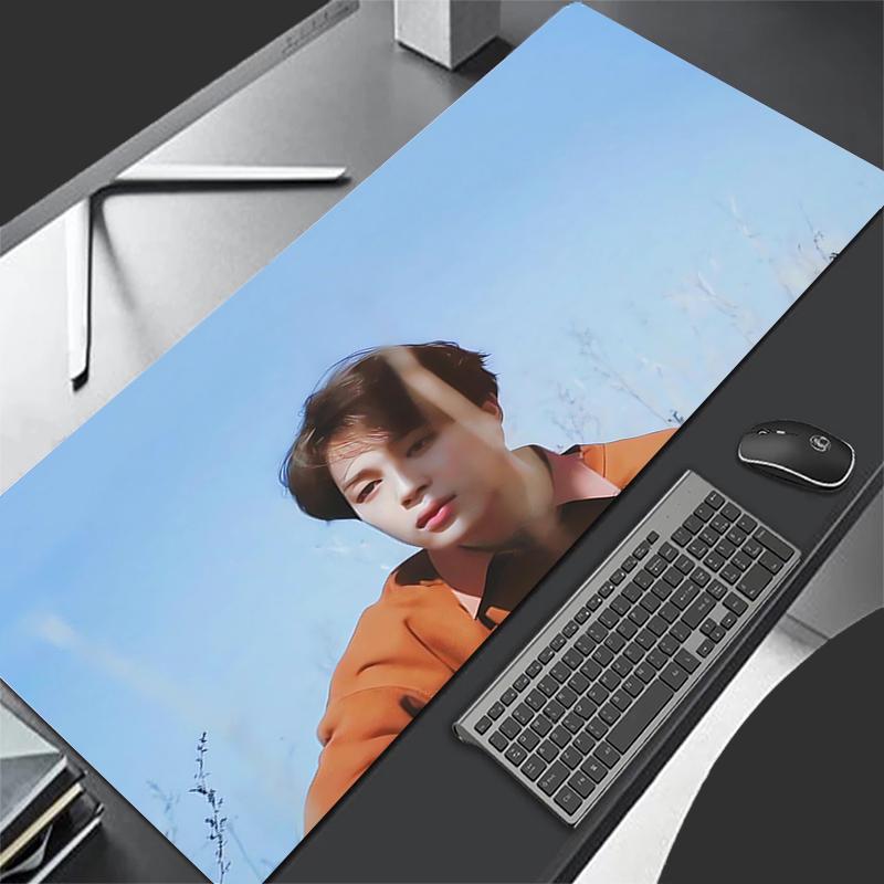 PPark jimins Gaming Mouse Mat Gamer Cabinet Pc Accessories Keyboard Pad Deskmat Mousepad Mats Mause Laptops Anime Mouse Pads