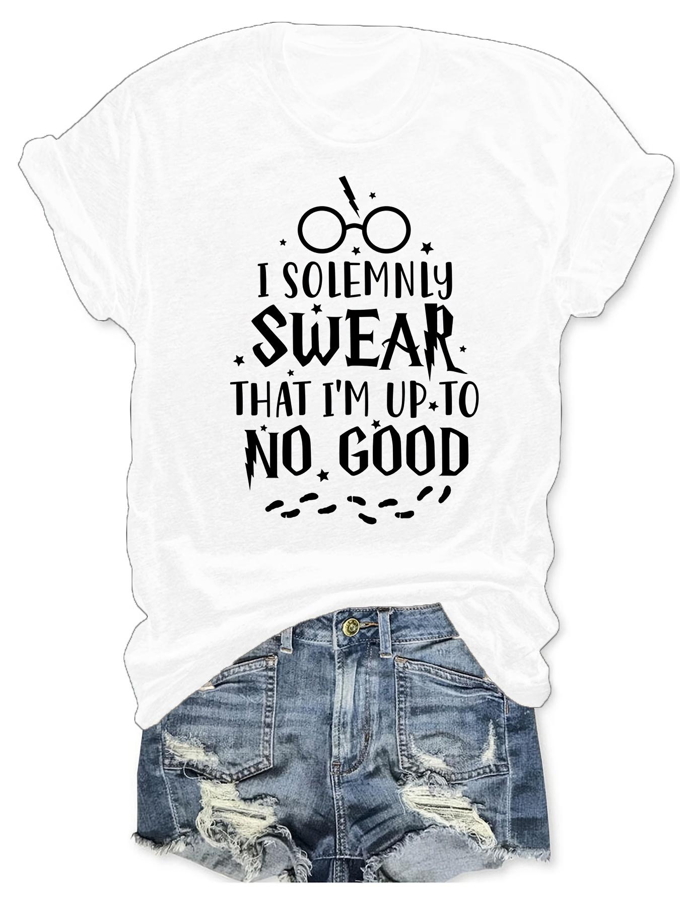 

Жіноча футболка великого розміру з коротким рукавом та принтом-слоганом, повсякденна футболка з невеликою розтяжністю L