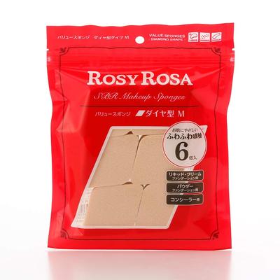Rosy Rosa Wertschwamm Diamantform 6 Stück