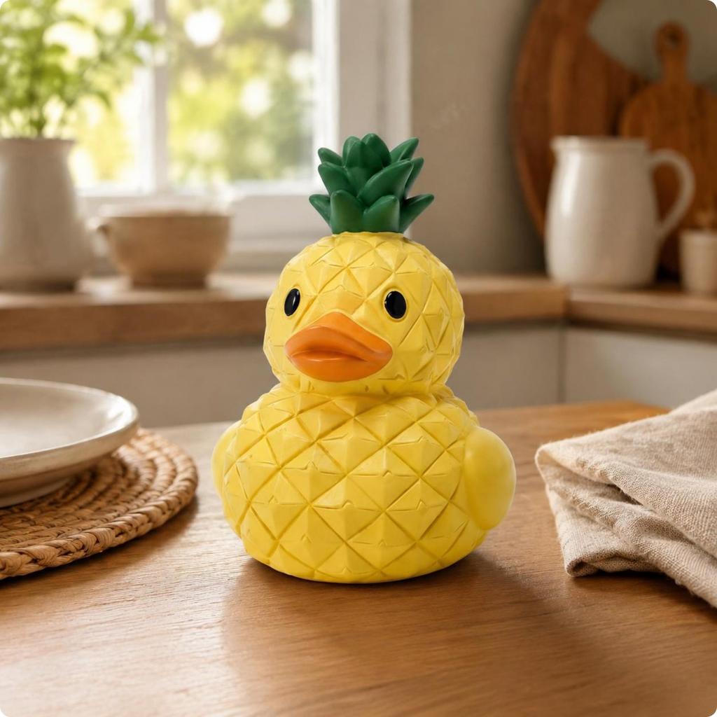 6 Pieces Fruit Duck Figurine Creative Fruit Duck Statue Colorful Vibrant Colors for Tabletop