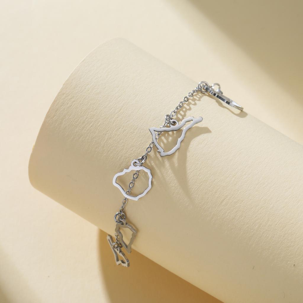 Stainless Steel Canary Islands Bracelet La Palma Ei Hierro La Gomera Tenerife Gran Canaria Fuerteventura Lanzarote Bracelet