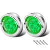 Ygmylandbb Marker Lamp Side Marker Circular LED Lamp Truck Trailer 24V Trailer Clearance Side Light High Brightness 5 LED Green 2pcs