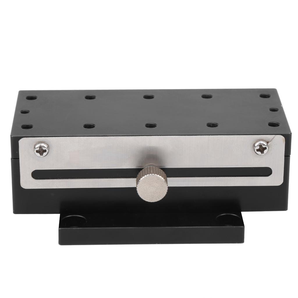 SEMCID-90T Linear Slide Manual X Axis Dovetail Trough Rack Pinion Stage Accuracy Manual Fine‑Tune Platform 90*40mm