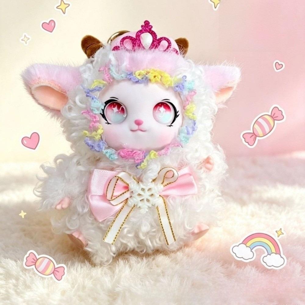 Ornaments Curly Lamb Keychain Kawaii Plush Doll Pendant Plush Sheep Pendant Bag Key Decor