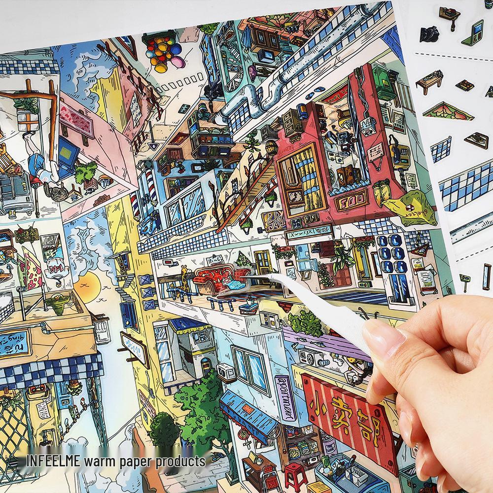 Infeel.Me 20th Edition 2.5D Large Scenery DIY House Stickers