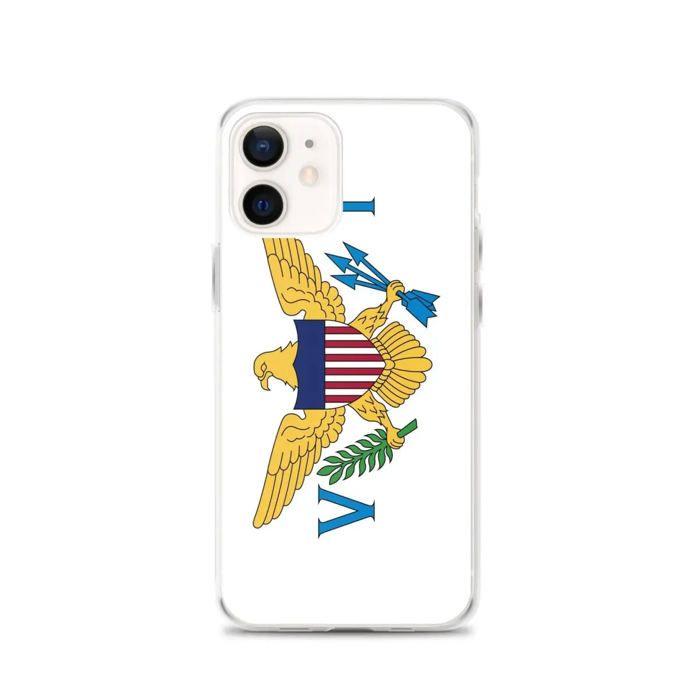 Coque iPhone - Drapeau Îles Vierges des États-Unis - Souple - Multicolore - Vertical - Silicone