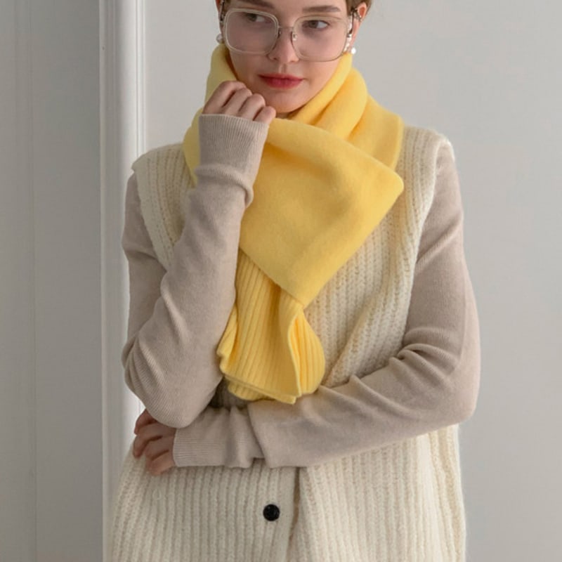 

J.LARUEN Базовый вязаный шарф (15 цветов) gray