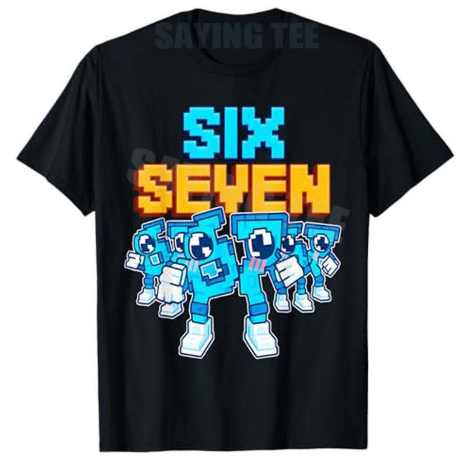 

67 Six Seven Funny Italian Brainrot Boys Fashion Gaming Meme T-Shirt Y2k Gamer Gen Alpha Slang Saying Tee Novelty Tops Ccol Gift S чёрный