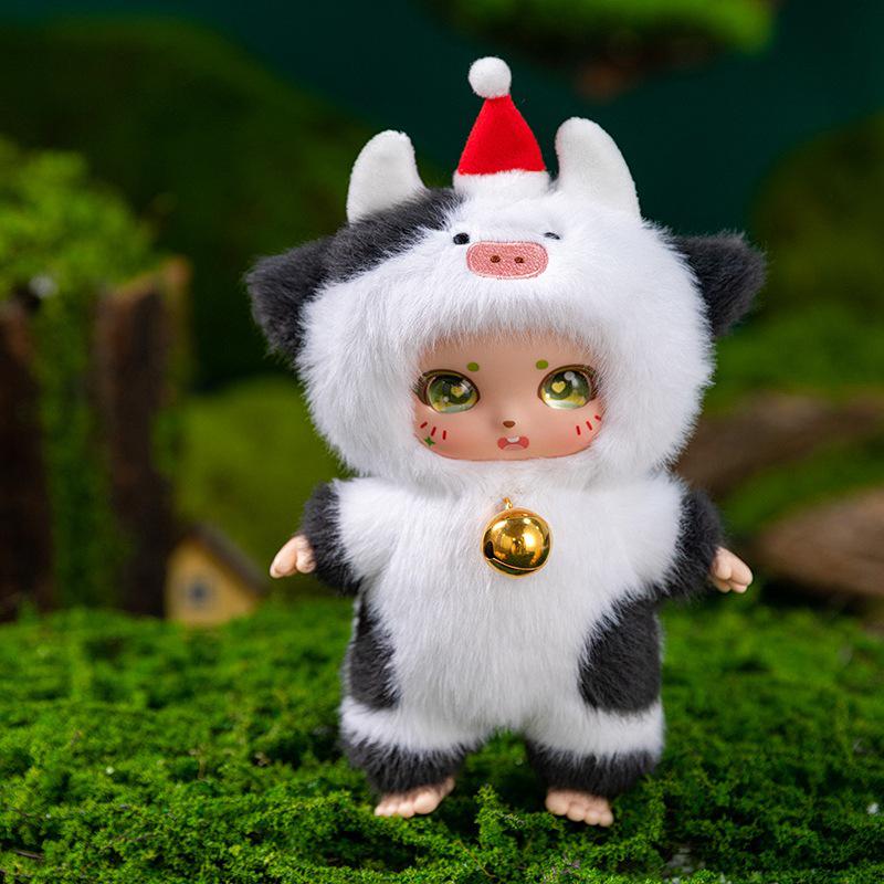 Trendy Enamel Doll Plush Toy Pendant - Cute Cartoon Animal Charm