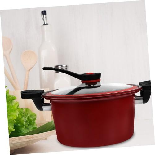 HOLIDYOYO Micro Pressure Cooker, Pressure Canner, Small Canning Pot, Stovetop Pressure Cooker, Stew Pot, Slow Cooker, Soup Pan, Low Pressure Cooker, E
