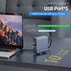 15 in 1 USB-C Docking Station 4K HD Vertical Hub with Triple Monitor ,RJ45 1000M,USB 3.0/2.0,PD 3.0,SD/TF,Audio 3.5 for Mac Pro
