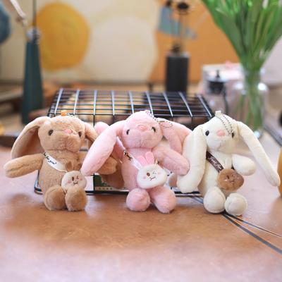 Cute Cute Long-eared Bunny Pendant Plush Toy Doll Bag Hanging Keychain Doll Doll Doll