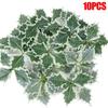 5-100Pcs Artificial Holly Berry Green Leaves Christmas Ornaments Gold Red Holly Berry Stems Xmas Tree Wreath Gifts Party Decor