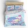 Tuxedo Sam Sanrio Bedding Set Hello Kitty Children Fashion 3 Pieces Set King Size Bed Set US Twin Adult Bed Cover Bedroom Duvet