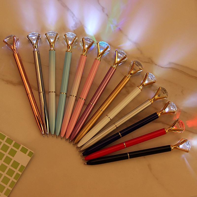 1pcs Glowing Drill Pen Fashion Office Stationery Multicolor Glowing Ballpoint Pen Diamond Light Pen School Supplies