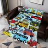 Samochodzik kreskówka ciężarówka koparka wyścigowy Flanelowy miękki ciepły pluszowy koc sofa salon zwierzę dom sypialnia prezent dom Samochód przenośny