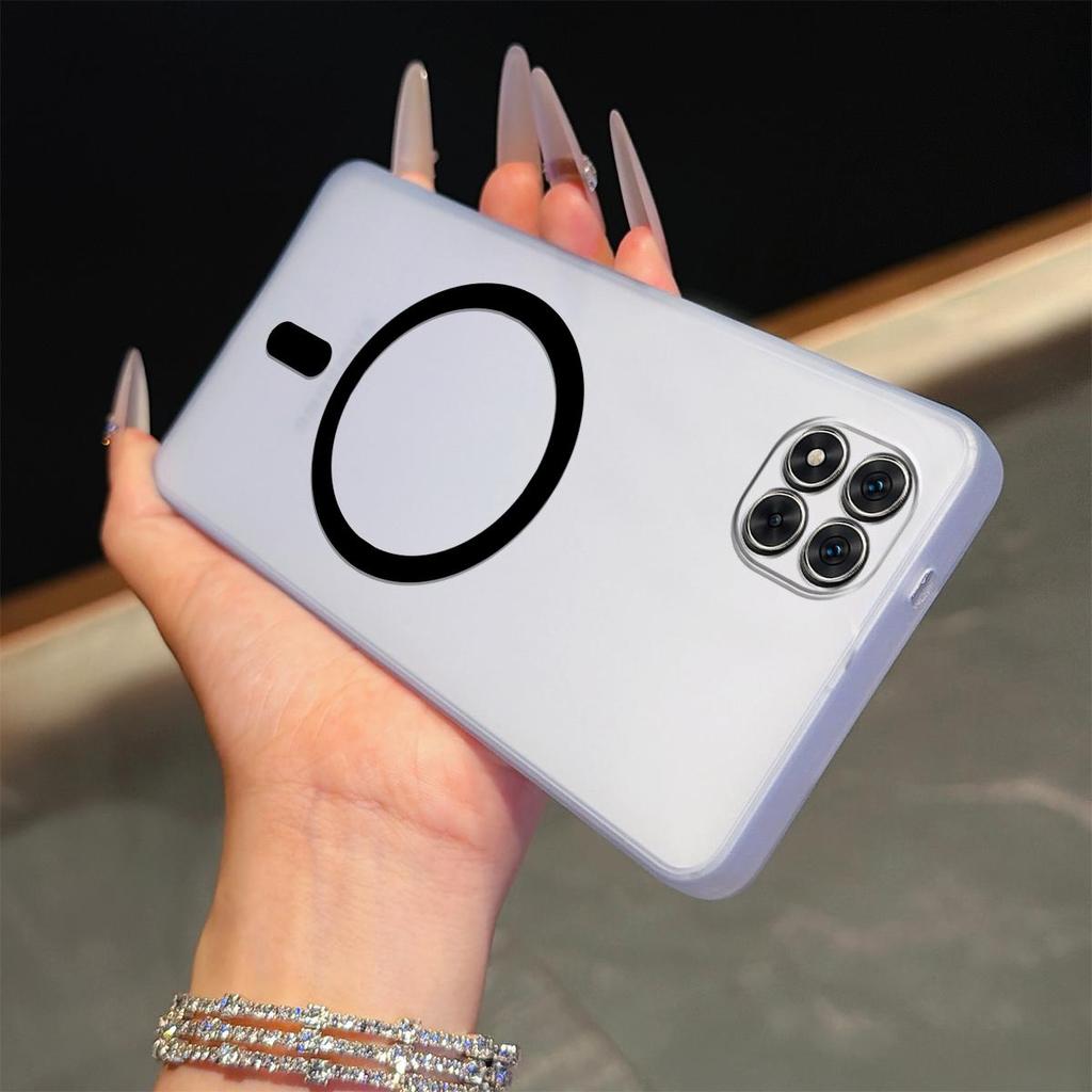 Frosted Semi Clear Magnetic Phone Case for Xiaomi Redmi Note 15 Pro+,15 Pro 5G 4G,15 5G,POCO M8 Pro 5G Soft TPU Shockproof Cover