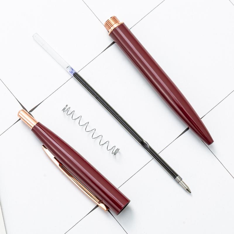 Press Ballpoint Pens Student Metal Writing Pen Office Stationery Wholesale Ball Point Pen School Supplies