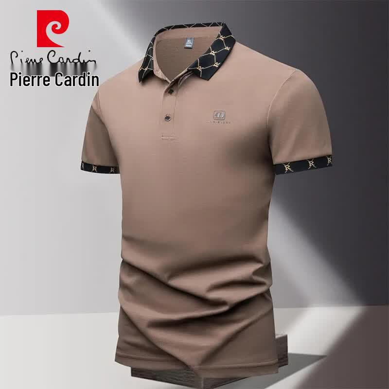 Pierre Cardin Men s Summer Business Casual Polo Shirt L кофейный
