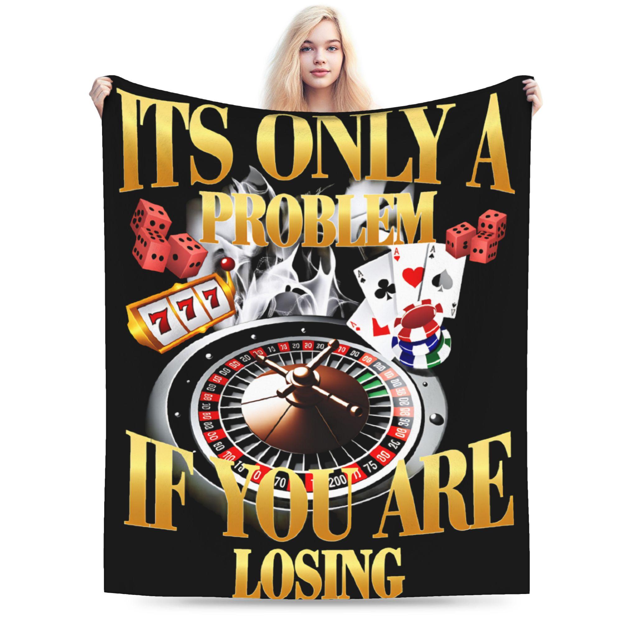 

Funny Gambling Meme Blanket Warm Soft Fashion Plush Bedding Throws For Kids Couch Chair Sofa Bed Flannel Bedspread Bed Cover 75x90cm