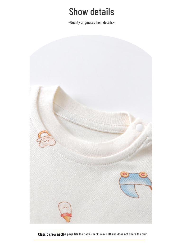 Baumwoll-Basisunterwäsche-Set für Babys mit hohem Bund für Herbst/Frühling