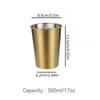 500MLStainless Steel Drinking Mug Stackable Metal Mug for Kids Adults Traveling Daily Use