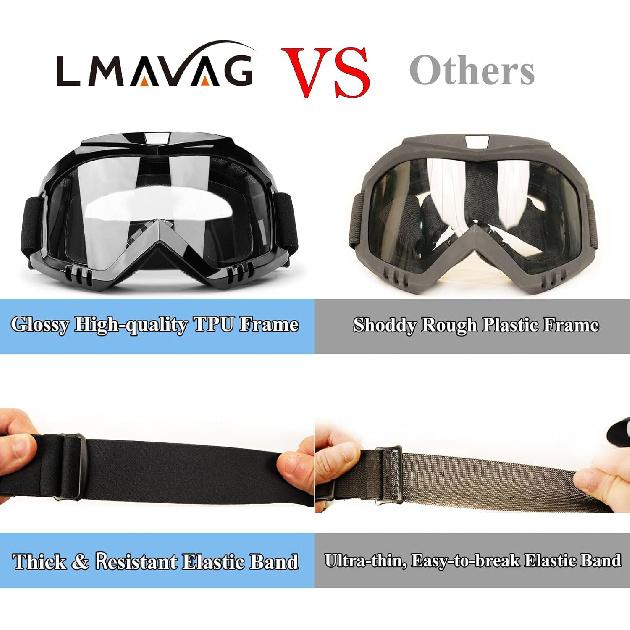 Professional Motorcycle Motocross Goggles For Men Women ATV Dirt Bike Glasses Wide Vision Powersports Motobike Goggles UV400 Anti-Fog Scratch