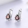 Simple Pear Shape Earrings 925 Sterling Silver Natural Red Garnet 3.3ct Gesmtones Fine Jewelry for Women Daily Wear Gift