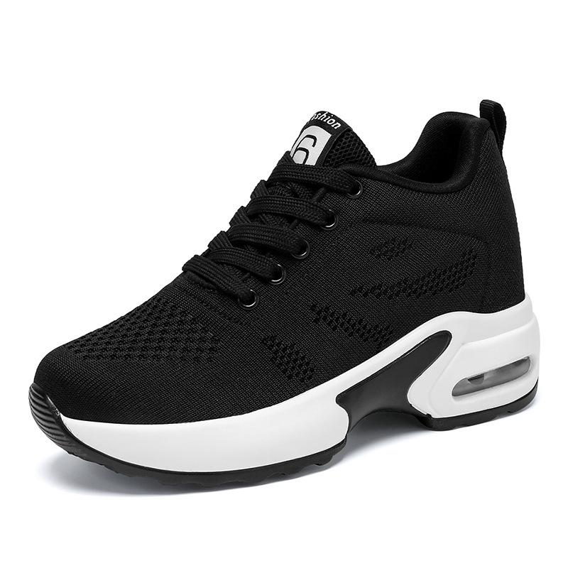 

New platform air cushion shoes fashionable square dance mother shoes comfortable rocking shoes casual 35 чёрный