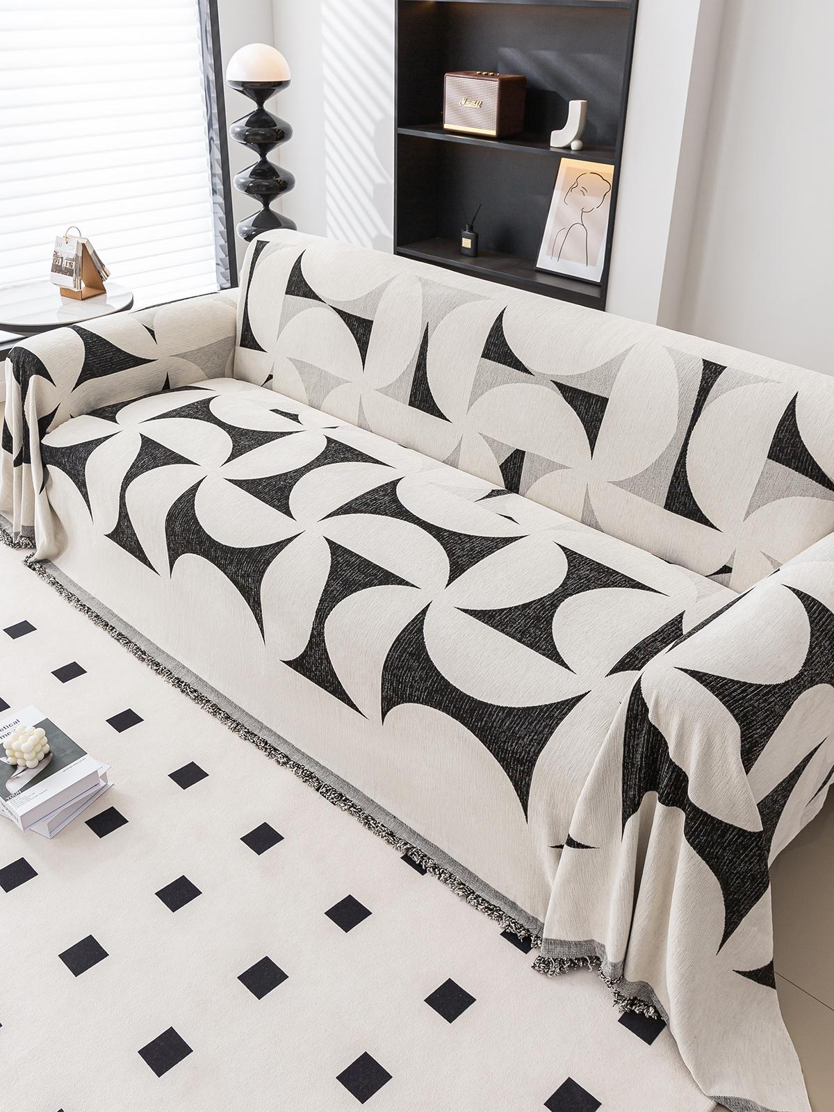 

Нерегулярное полотенце для дивана Windmill из шенилла для гостиной, декор для дома в скандинавском стиле с кисточками по краям, комплект для трехместного дивана 180x180cm