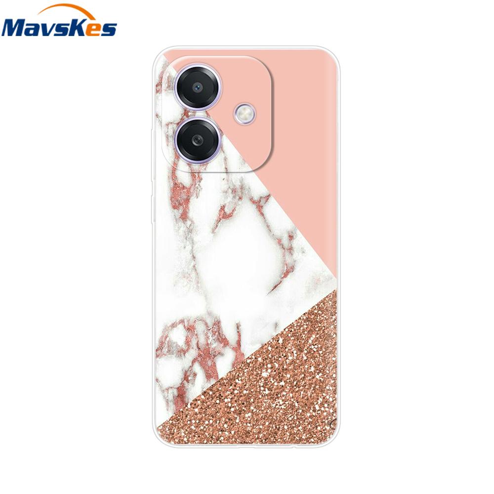 Oppo A3x A3 4G 5G Kılıfı CPH2669 Boyalı Çiçekli Kapak Darbeye Dayanıklı Telefon Kılıfı Oppo A3x OppoA3 OppoA3x İçin Yumuşak TPU Kılıflar Kılıf