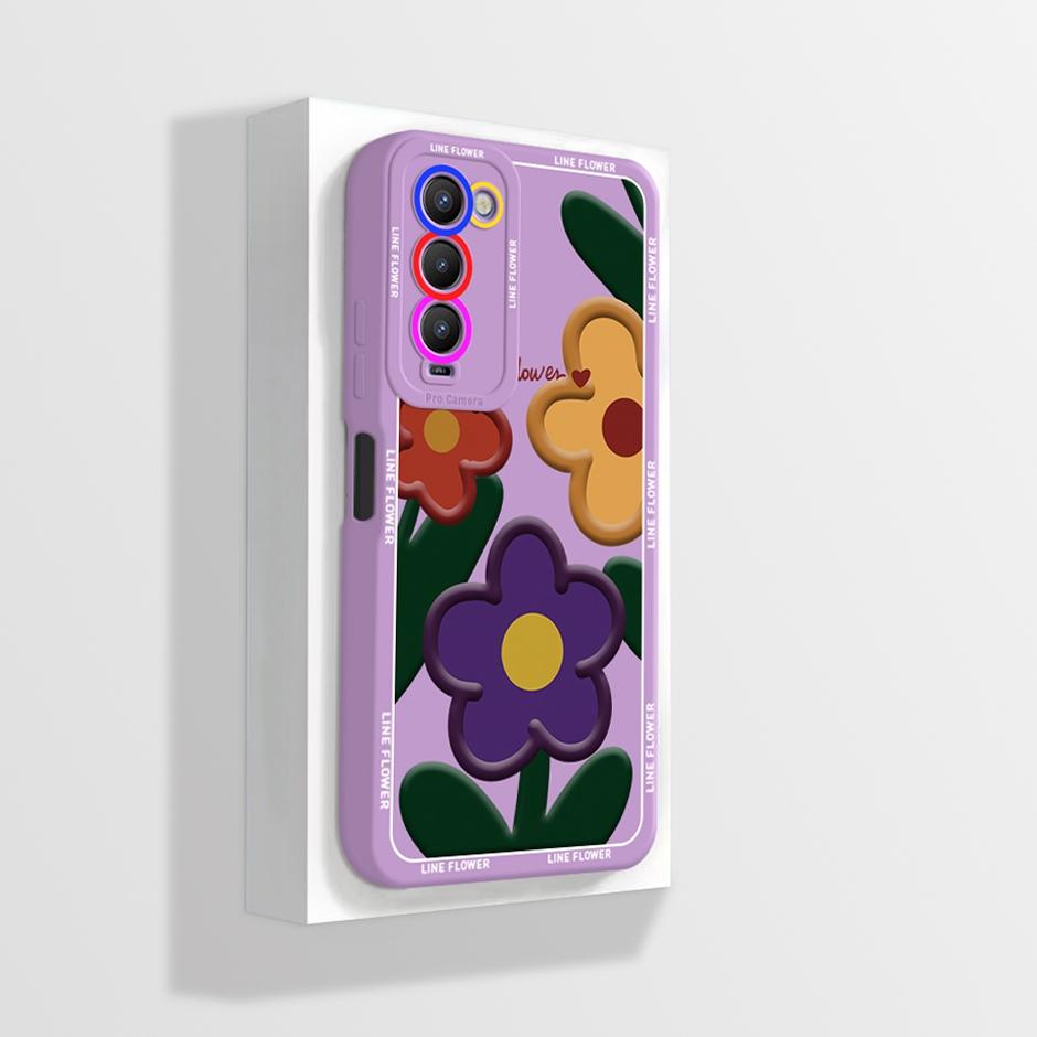 For Tecno Camon 18 18P Case CH6 CH7 Soft Silicone Phone Cover for Camon 18 Camon18 P Camon18P Cases Straight Edge Bumper Fundas