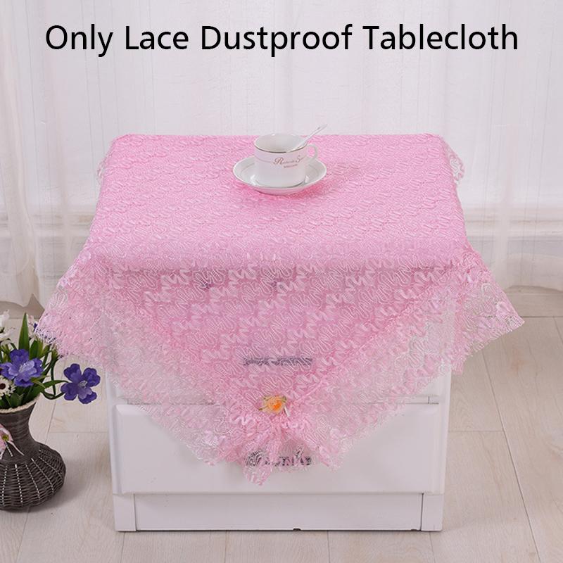 Lace Dustproof Tablecloth Tablecloths Party Decoration Nightstand Covers Rococo Floral Embroidery Table Decoration 70/100cm