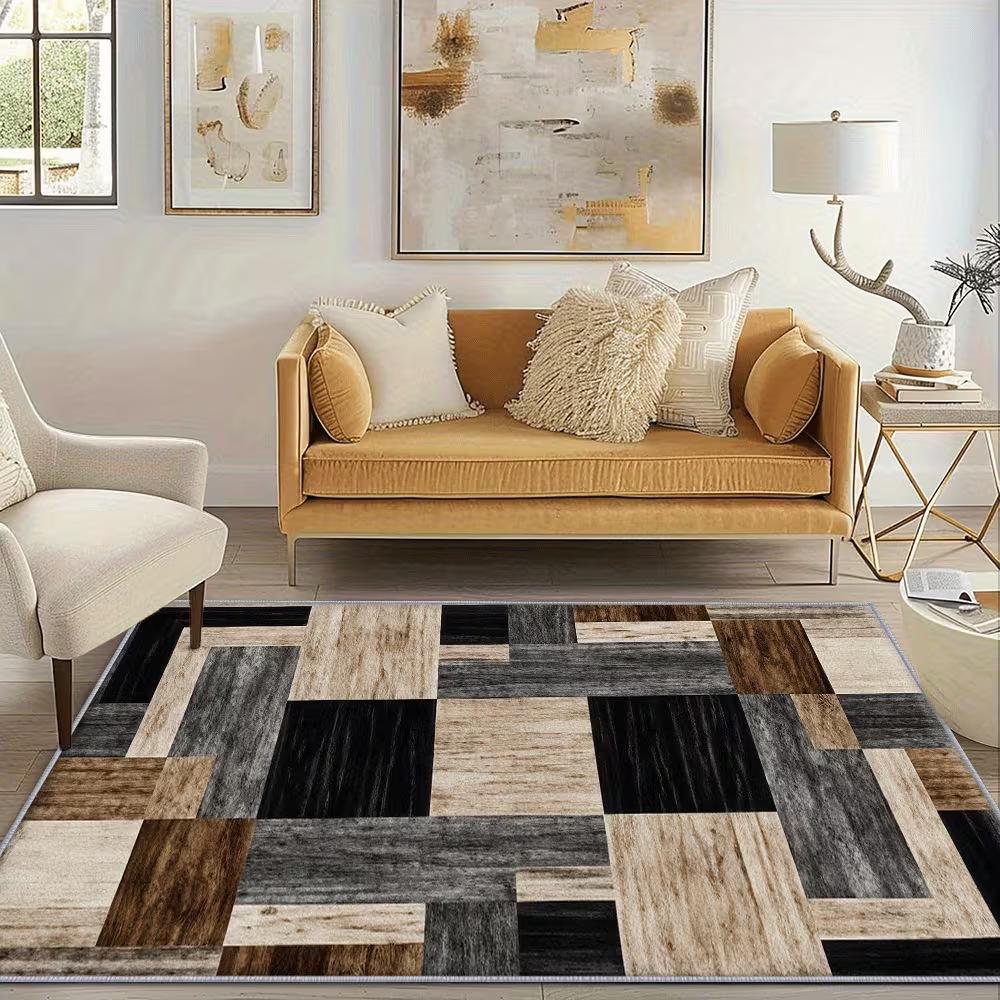 Alfombra antideslizante y resistente al desgaste de cachemir sintético para sala de estar, sofá, mesa de centro o mesita de noche.