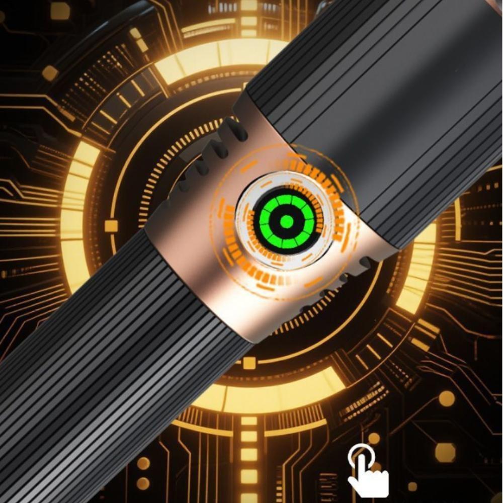 Powerful LED Flashlight White laser Floodlight Rechargeable18650 Spotlight Waterproof Zoom Fishing Hunting Emergency Hand Light