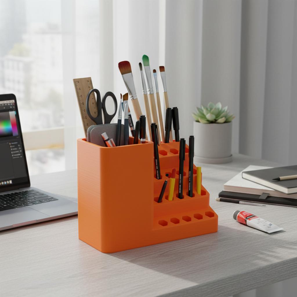 

Drill Bit Organizer 20/50/100 Holes Durable Plastic Storage Rack For Drill Accessories Management 20 holes orange
