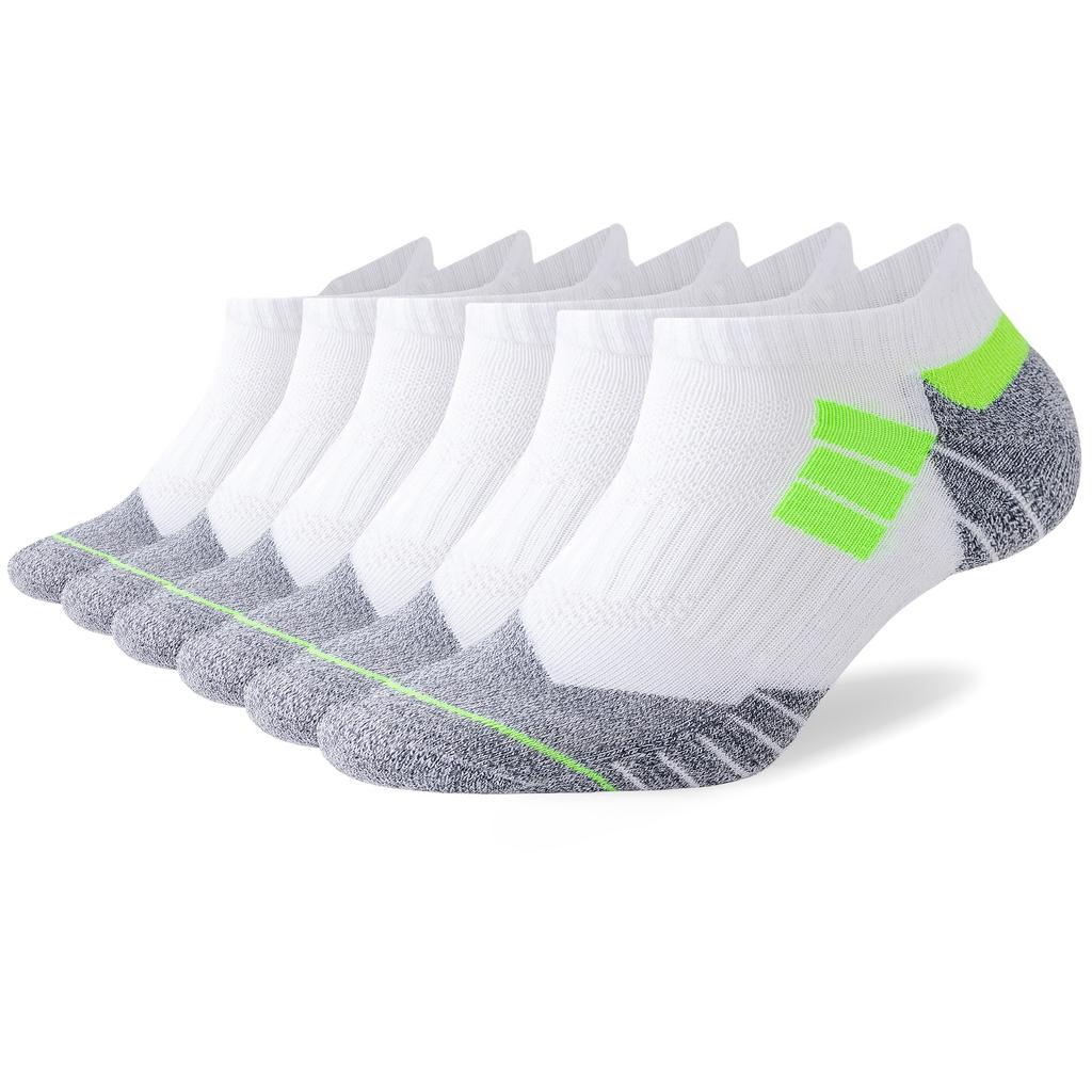 6 Pairs Lot Pack Men's Sports Socks Thick Cushioned Mesh Breathable Comfortable Ear Male Athletic Low Cut Running Ankle Socks