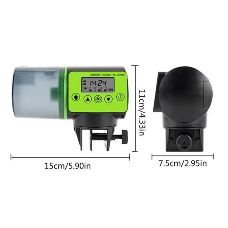 Mangeoire Automatique Intelligente pour Poissons d'Aquarium avec Minuterie, Accessoire Pratique pour Réservoir pour une Distribution Régulière de la Nourriture